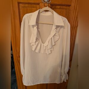 Pirate Shirt Vintage Long Sleeve Blouse Renaissance Ruffled Tops